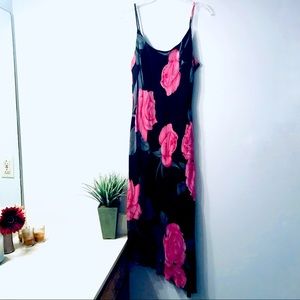 Vintage Althuser Black Floral Cocktail Dress